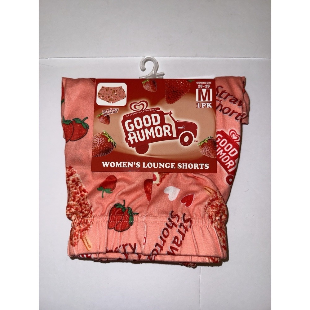 Good Humor Women Medium Strawberry Shortcake Lounge Shorts Pink Novelty Gift NWT